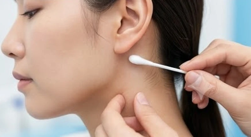 Nốt ruồi dưới tai: Luận giải tướng số và lưu ý kiêng kỵ khi tẩy 8 Làm sạch vùng da dưới tai bằng tăm bông y tế và nước muối sinh lý