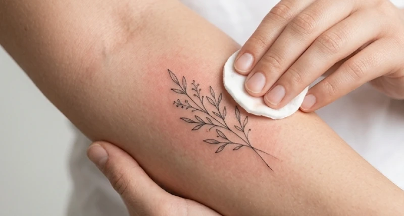Mẫu hình xăm hợp tuổi Ngọ: vị trí kích tài lộc & bảng giá 12 Thao tác dùng bông y tế thấm nước muối sinh lý để vệ sinh nhẹ nhàng bề mặt hình xăm mới