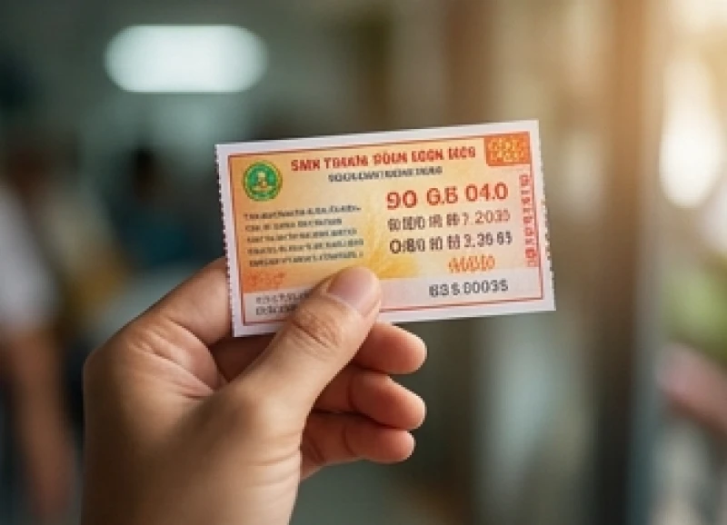 Bàn tay cầm tờ vé số kiến thiết báo hiệu niềm vui nho nhỏ giúp giải tỏa áp lực tiền bạc