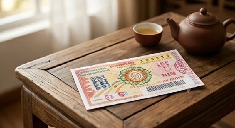 Mơ thấy mẹ có bầu: Điềm báo phong thủy và con số may mắn 8 Bức ảnh chụp cận cảnh tấm vé số kiến thiết truyền thống đặt ngay ngắn trên bàn trà bằng gỗ