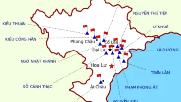 Vị trí chiếm đóng (dọc sông Hồng) của 12 vị bị gọi là “sứ quân”