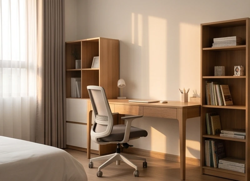 Hướng bàn học hợp tuổi Thìn: chuẩn Bát Trạch Nam Nữ & tự đo 2 Sơ đồ minh họa cung Văn Xương hoặc một góc học tập được đặt đúng tọa độ trong phòng ngủ