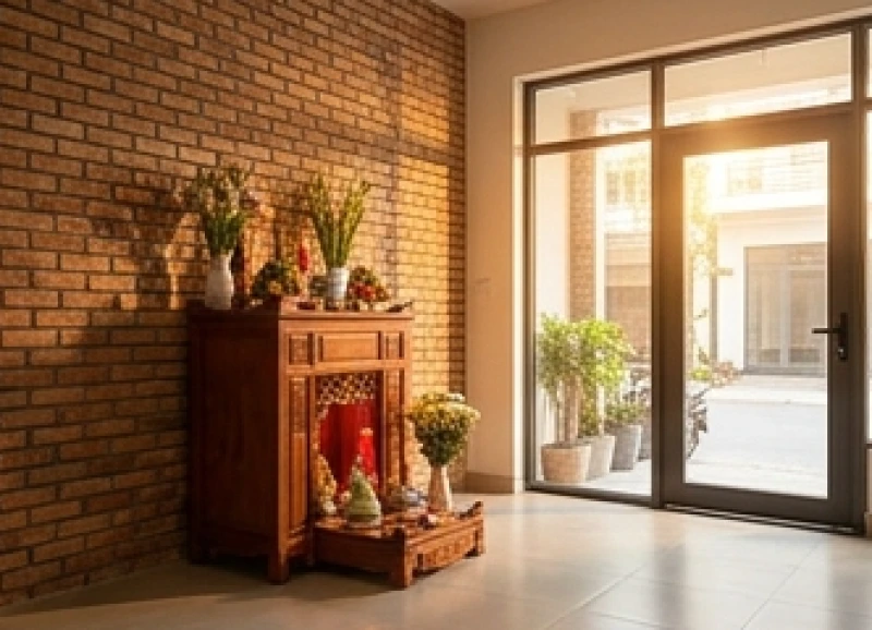 Văn khấn xin lộc buôn bán: Bài cúng chuẩn và cách giữ tài lộc 3 Bàn thờ Thần Tài được đặt ở góc tường kiên cố, hướng ra cửa chính để đón luồng sinh khí tốt