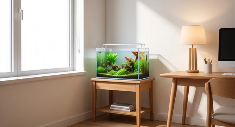 Bể cá phong thủy tuổi Dậu: Bảng tra nạp âm và cách hóa giải 5 Bể cá thủy sinh đặt ở góc Tây Bắc phòng làm việc hoặc phòng khách giúp người tuổi Dậu phát triển sự nghiệp