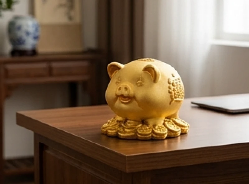 Tượng linh vật phong thủy được an vị chuẩn xác tại góc Tây Bắc của bàn làm việc để tối ưu hóa khả năng thu hút tài lộc