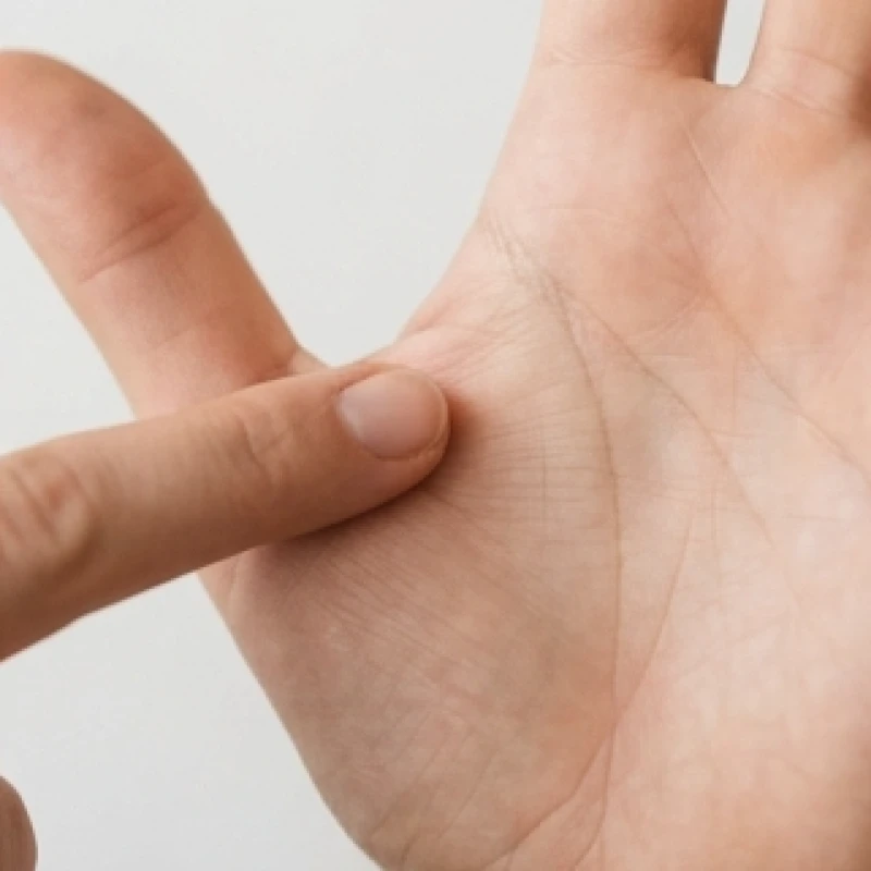 Điểm xuất phát của đường chỉ tay trí đạo nằm giữa ngón cái và ngón trỏ