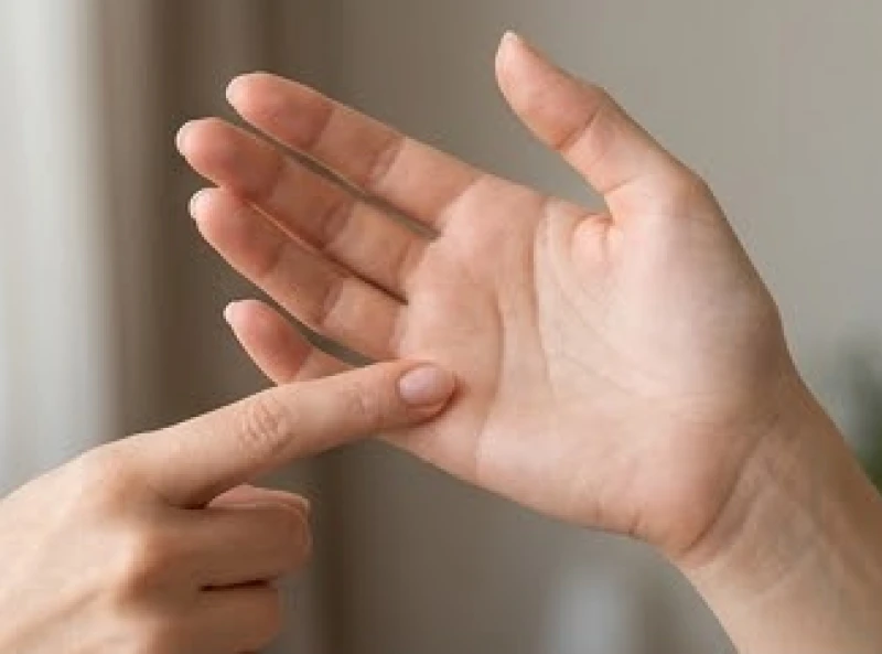 Vị trí đường hôn nhân rẽ nhánh nằm ngay dưới gốc ngón út trên lòng bàn tay