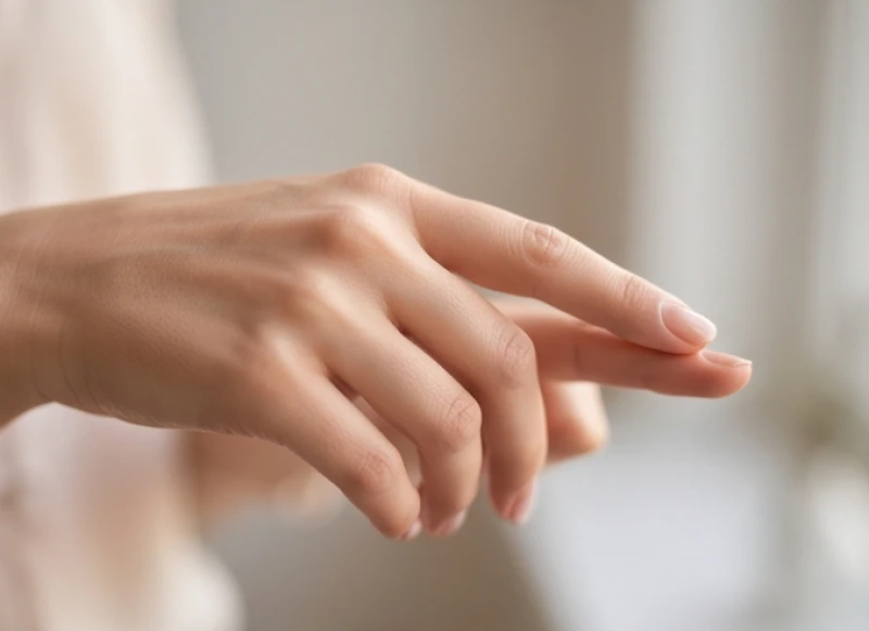 Bàn tay phụ nữ duỗi thẳng dưới ánh sáng tự nhiên để lộ rõ gò sao Thủy dưới ngón út