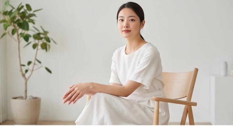 Người phụ nữ toát lên vẻ tĩnh tại và viên mãn nhờ năng lượng phong thủy tích cực