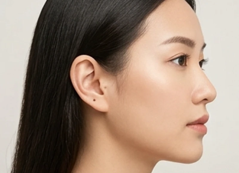Nốt ruồi trong tai: Luận giải tướng số nam nữ và bảng giá tẩy 1 Góc nhìn ngang khuôn mặt với nốt ruồi trong tai nổi bật trên làn da mịn màng