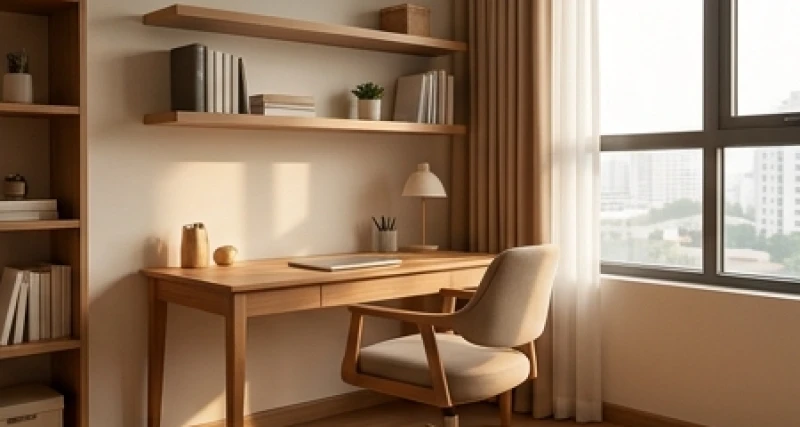Góc học tập được đặt đúng tọa độ sao Văn Xương ở hướng Nam giúp kích hoạt năng lượng tiếp thu bài vở