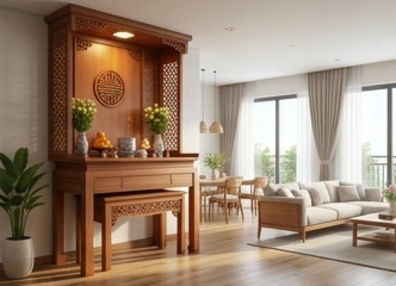 Vị trí tọa cát hướng cát cho bàn thờ giúp thu hút tài lộc và gia đạo êm ấm