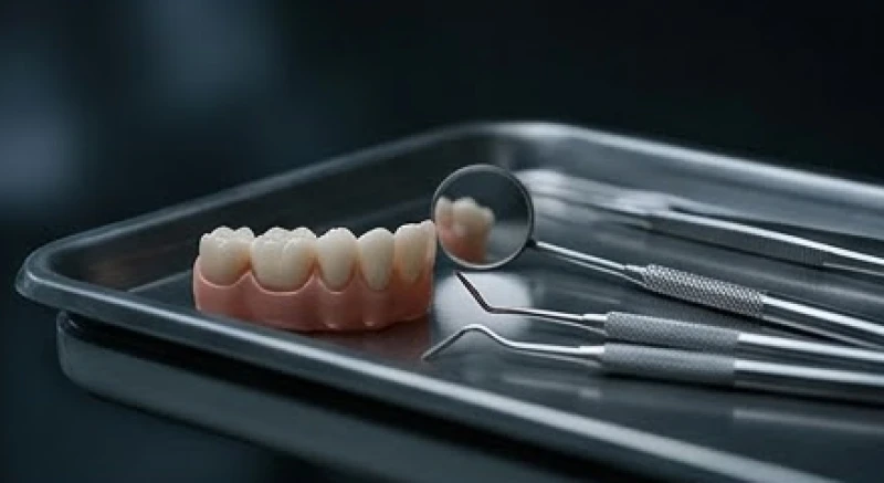 Bác sĩ nha khoa kiểm tra tình trạng viêm nha chu và chảy máu chân răng cho bệnh nhân