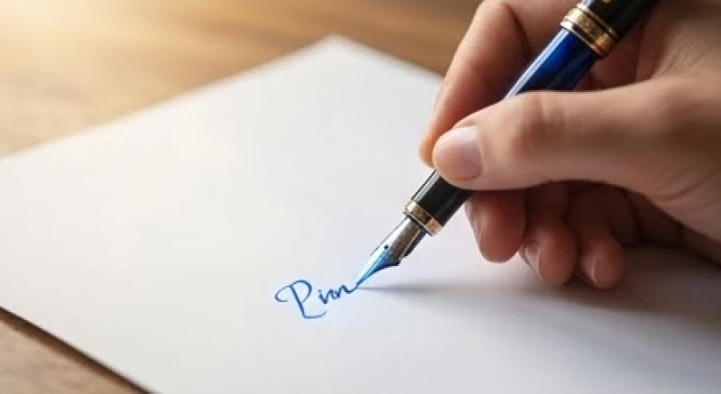 Mơ thấy số 33: Giải mã ý nghĩa phong thủy và bộ số tài lộc 7 Bàn tay cầm bút mực xanh viết lên trang giấy trắng sáng mang năng lượng tốt