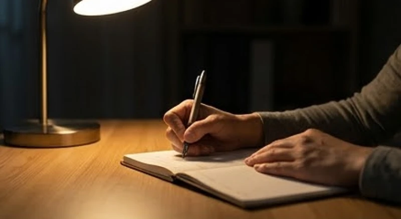 Viết nhật ký cảm xúc dưới ánh đèn bàn giúp giải tỏa những áp lực vô hình từ giấc mơ thấy chiến tranh bùng nổ