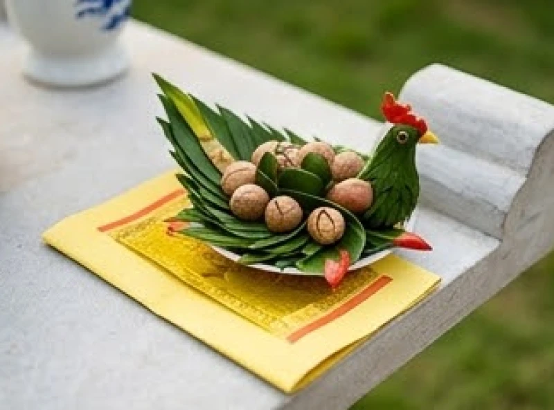 Cánh sớ cúng Mẫu được viết nắn nót và gấp gọn gàng đặt ngay ngắn dưới cơi trầu têm cánh phượng