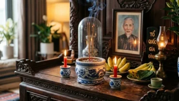 Hình ảnh giải đáp vỡ bát hương là điềm gì và cách dọn dẹp bàn thờ gia tiên an toàn