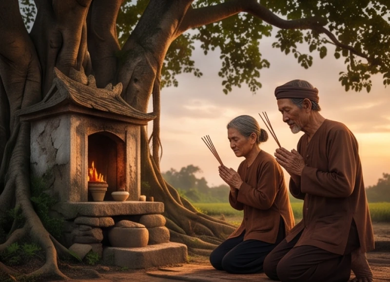 Sự tích con lợn trong 12 con giáp: bản kể trọn vẹn lý do về chót 5 Hai vợ chồng nông dân nghèo thành tâm thắp hương khấn vái cầu tự trước một ngôi đền cổ ở làng quê