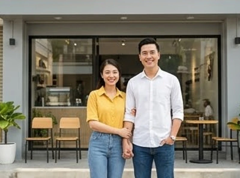 Cặp vợ chồng trẻ rạng rỡ khai trương cửa hàng kinh doanh mới nhờ sự cộng hưởng tốt về tuổi tác sau khi kết hôn