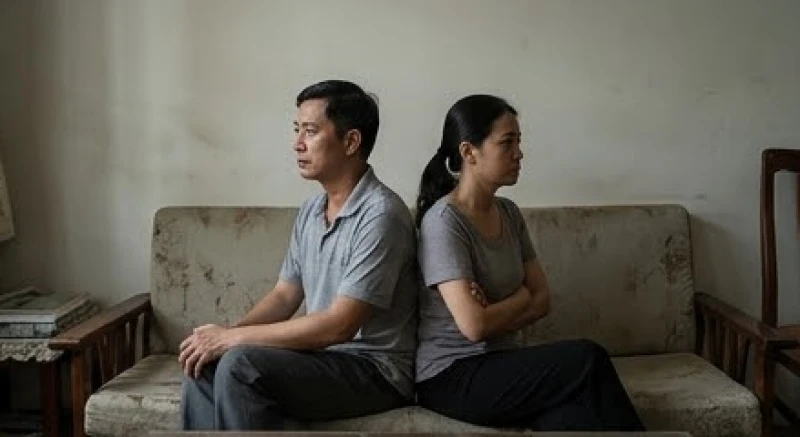Mơ thấy bệnh tật: Giải mã điềm báo, sổ mơ & cách xoa dịu lo âu 4 Cặp vợ chồng ngồi quay lưng lại với nhau trên ghế sofa bộc lộ sự xa cách