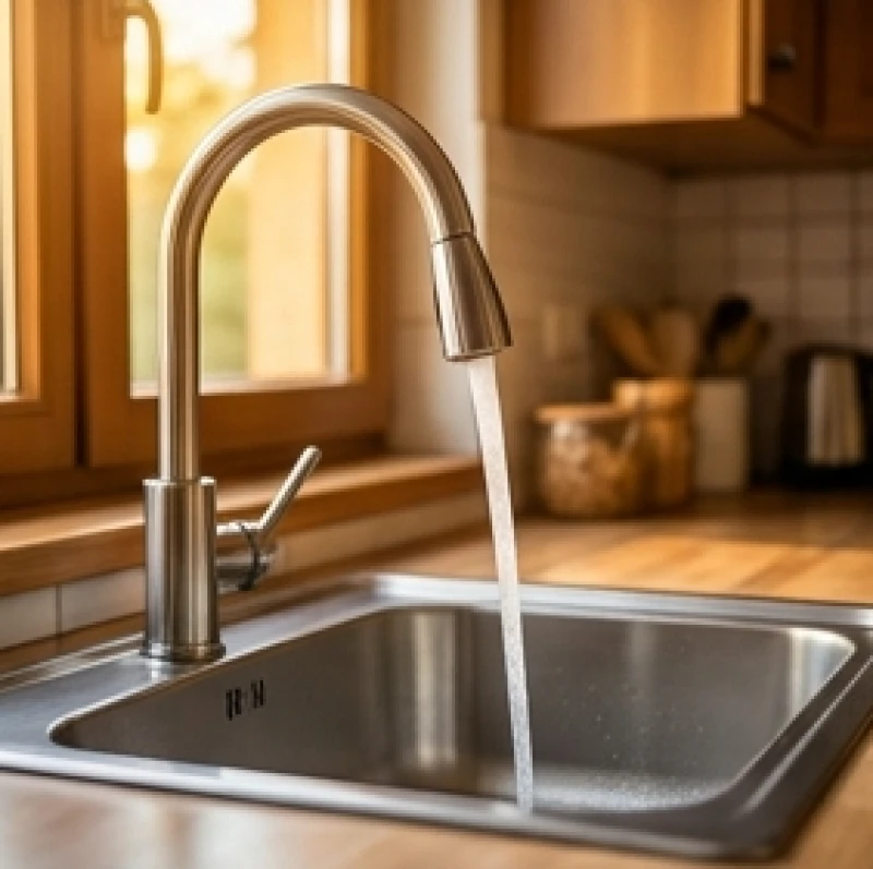 Mơ thấy vòi nước chảy mạnh: Điềm báo theo vị trí & bộ số chuẩn 5 Bồn rửa chén bằng inox trong không gian bếp gia đình đang đầy ắp nước mát phản ánh cơ hội gia tăng thu nhập