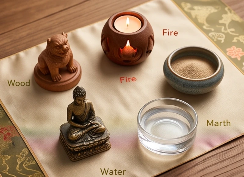 Tuổi Thân hợp sinh con tuổi gì: Bảng đối chiếu cho từng vợ chồng 3 Các vật phẩm phong thủy đại diện cho vòng ngũ hành tương sinh được xếp thành hình tròn