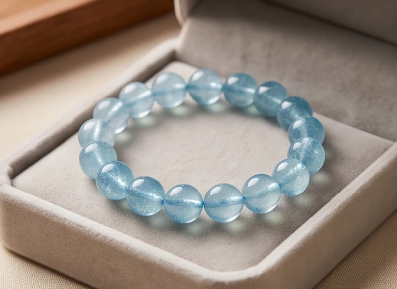 Vòng tay đá phong thủy tuổi Thân: chuẩn size hạt và quy tắc đếm 9 Chiếc vòng đá Aquamarine phân khúc cao cấp sở hữu màu xanh trong vắt tuyệt đẹp không tì vết