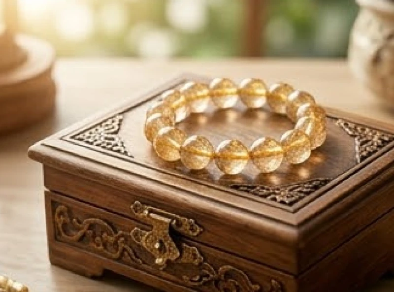 Trang sức thạch anh tóc vàng giúp người Nhâm Thân tăng cường vượng khí và thu hút may mắn