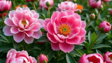 Vườn hoa mẫu đơn nở rộ rực rỡ