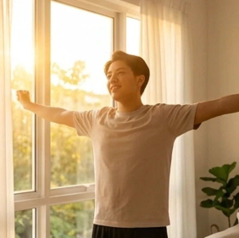 Mơ thấy bị vong nhập: Giải mã điềm báo và cách thanh tẩy tà khí 7 Người trẻ vươn vai sảng khoái đón ánh nắng mặt trời chiếu qua cửa sổ