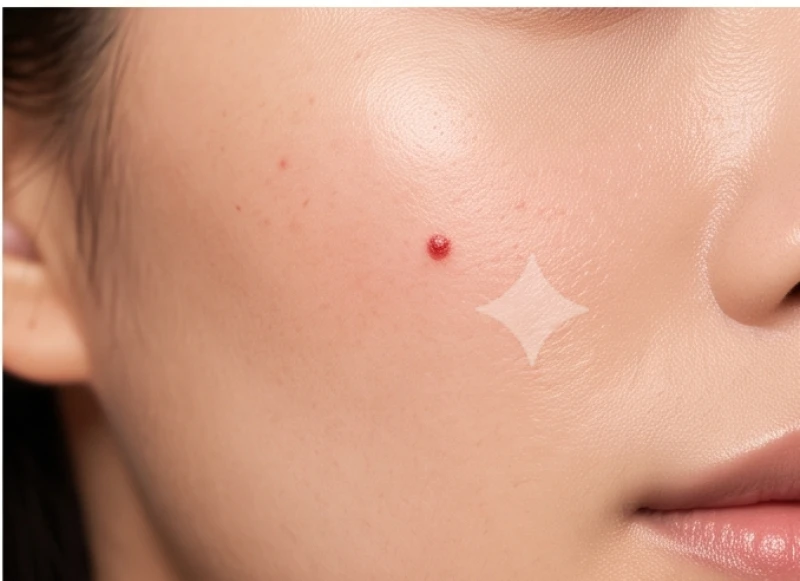 Chấm nốt ruồi son nhỏ gọn kích thước 1 đến 2 mm mang lại vẻ đẹp tinh tế tự nhiên