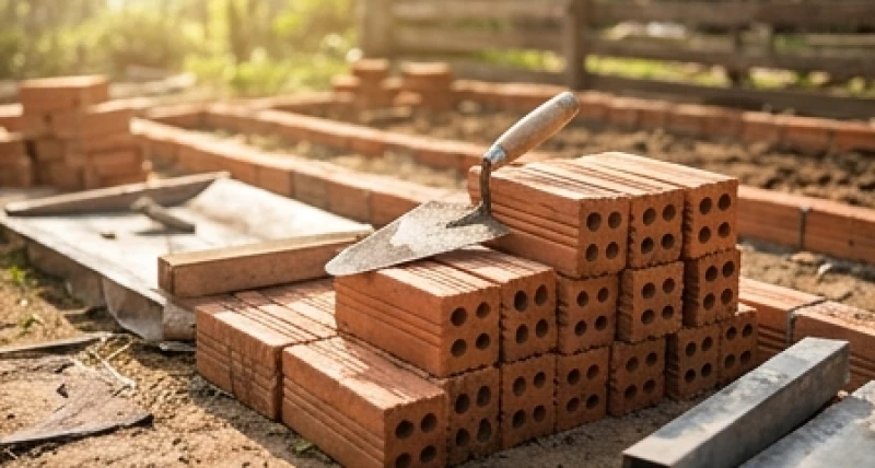 Mơ thấy chuồng heo: Tra cứu điềm báo cát hung & bộ số tài lộc 4 Những viên gạch đỏ và dụng cụ xây dựng để dựng nên một khu chuồng trại khang trang