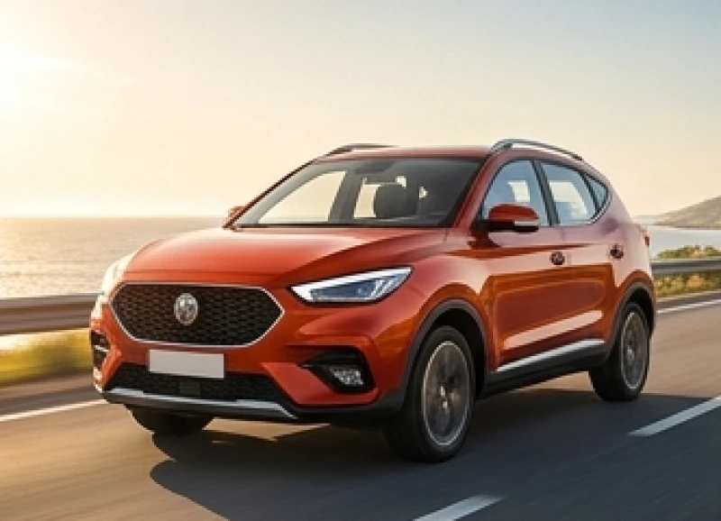 Một chiếc SUV màu đỏ cam rực rỡ nổi bật giữa ánh nắng phù hợp với bản mệnh Hỏa của tuổi Mậu Tý 2008