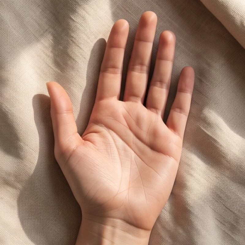 Đường trí đạo tách khỏi đường sinh mệnh: Ý nghĩa theo khoảng cách 5 Bàn tay trái mở rộng dưới ánh sáng tự nhiên phô diễn tố chất độc lập thiên bẩm