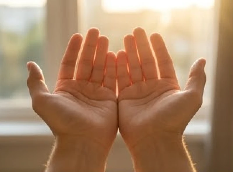 Sáu đường chỉ tay may mắn: Vị trí chuẩn và ý nghĩa tài lộc 1 Hai bàn tay mở rộng dưới ánh sáng tự nhiên để xem chỉ tay tài lộc và công danh