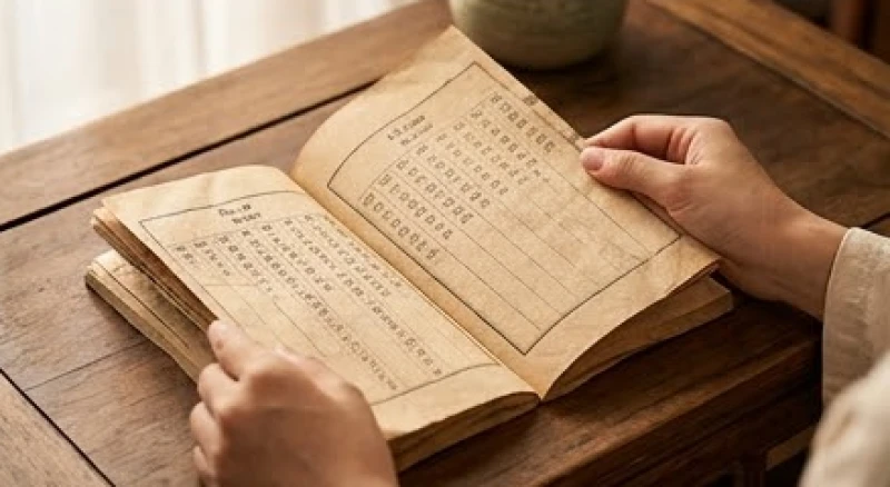 Lật mở cuốn lịch vạn niên để đối chiếu các ngày tốt xấu cố định trong 12 tháng âm lịch