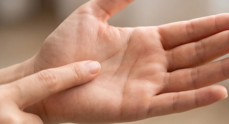 Vị trí gò Kim Tinh dưới ngón cái và đường sinh mệnh chạy bao quanh để xác định các đường chỉ tay chính