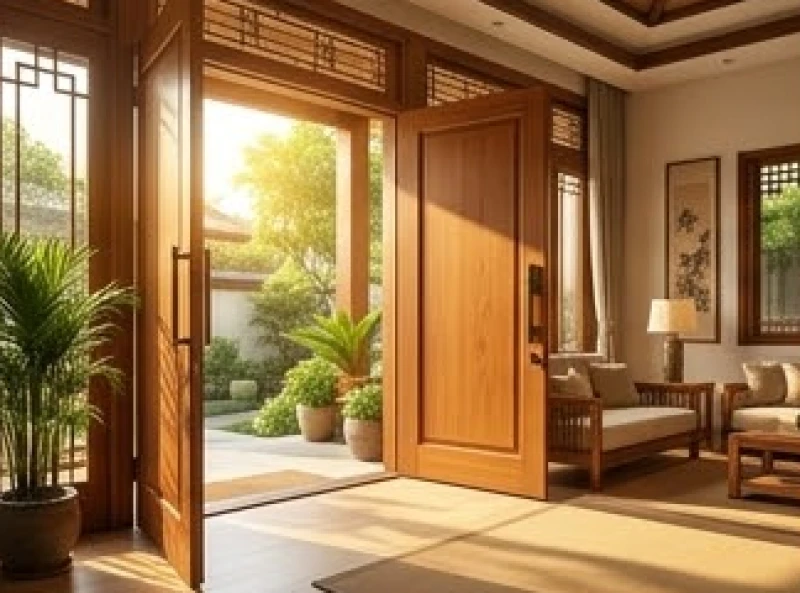 Ngôi nhà có hướng cửa chính rộng mở đón ánh sáng tự nhiên tốt cho phong thủy