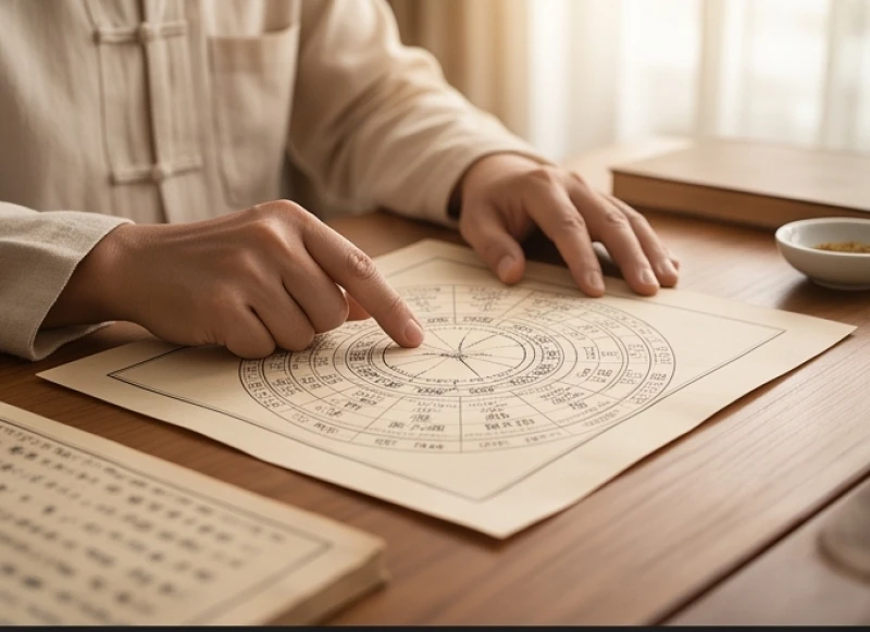 Bát tự và các trụ năm tháng ngày giờ để đánh giá sự cân bằng của ngũ hành âm dương