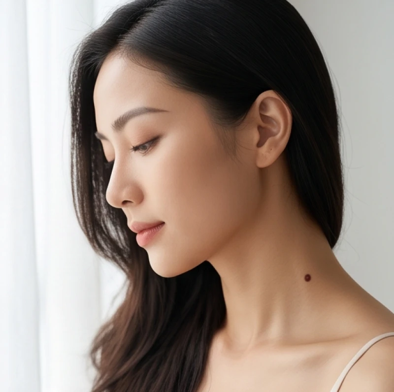 Vị trí nốt ruồi ở bên trái cổ nữ giới thường tượng trưng cho người giàu tình cảm
