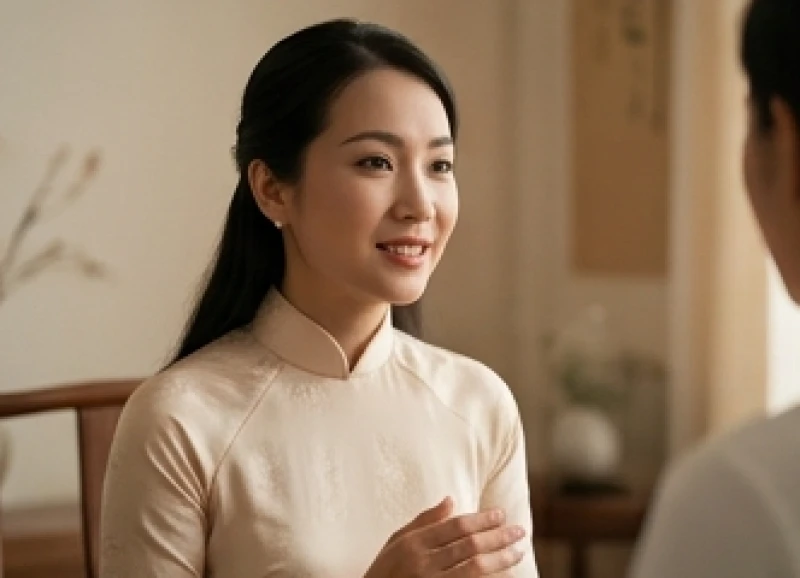 Quan sát nữ giới có phong thái điềm tĩnh và chất giọng trong trẻo thu hút nhiều thiện cảm