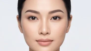 Khuôn mặt thanh tú của người phụ nữ với dáng mày sắc nét đại diện cho nghệ thuật xem tướng lông mày