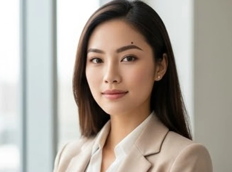 Gương mặt rạng rỡ đầy tự tin của nữ doanh nhân trẻ thành đạt sở hữu nốt ruồi trên lông mày