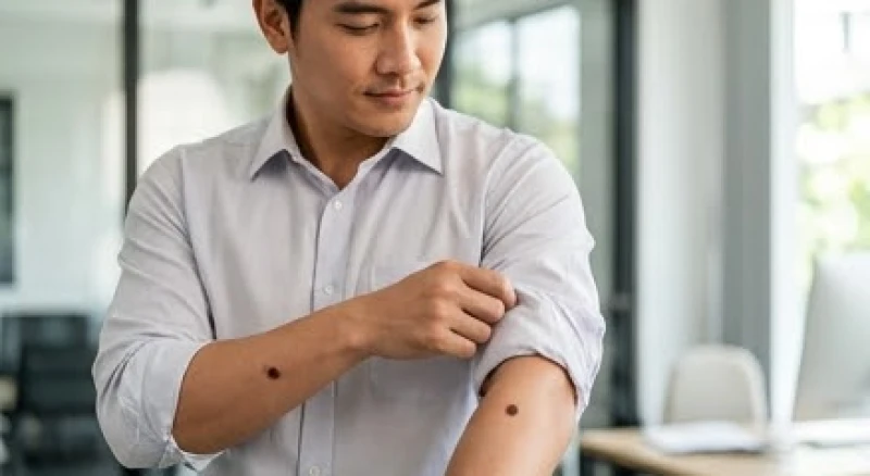 Nốt ruồi ở cánh tay: Luận tướng số nam nữ và cách phân biệt y khoa 3 Nốt ruồi trên cánh tay trái của nam giới trong trang phục công sở chuyên nghiệp