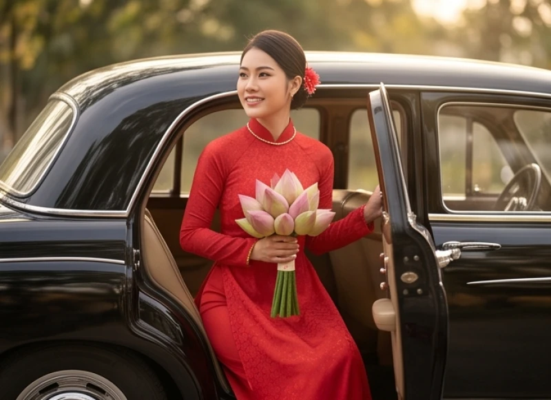 Tuổi Tỵ Nên Cưới Vào Năm Nào: Cách Chọn Năm Và Tháng Đại Lợi 8 Cô dâu ôm hoa sen bước lên xe hoa trong nghi thức rước dâu lần hai để hóa giải đứt gánh giữa đường