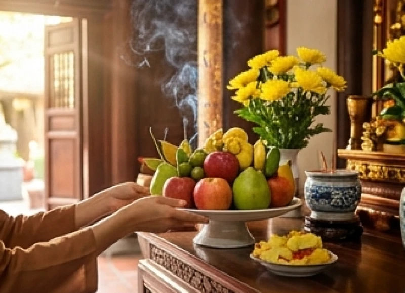 Văn khấn Đền Bắc Lệ: Hướng dẫn sắm lễ và thứ tự bái yết 11 Gia chủ quay lại đền sắm mâm hoa quả tươi dâng tạ ơn Chầu Bé sau khi công việc kinh doanh buôn bán đạt được nhiều thuận lợi