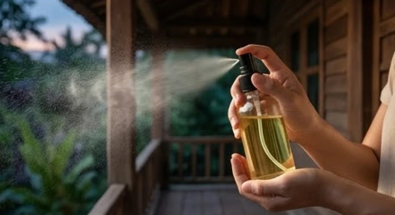 Bình xịt tinh dầu sả chanh tự nhiên dùng để xua đuổi đàn ong sau khi mơ thấy ong vàng làm tổ