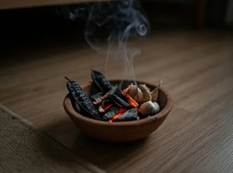 Sử dụng quả bồ kết nướng và tỏi để xông phòng ngủ giúp khử mùi hôi tanh của rắn