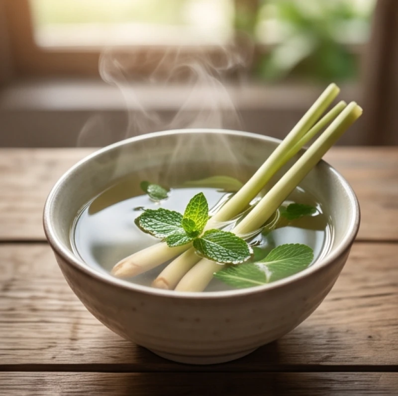 Nhảy mũi là điềm gì: Tra cứu theo giờ, số lần và giới tính 9 Chuẩn bị tô nước nóng cùng tinh dầu sả chanh để xông hơi làm dịu đường hô hấp trị nhảy mũi
