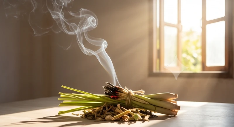 Mơ thấy rắn chết: Giải mã cát hung & sổ mơ tài lộc chi tiết 8 Làn khói mỏng manh từ bó sả và ngải cứu cháy chậm giúp thanh lọc không gian và giải tỏa lo âu